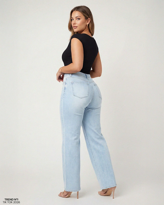 BBL Wide Leg Jeans Tiro Medio