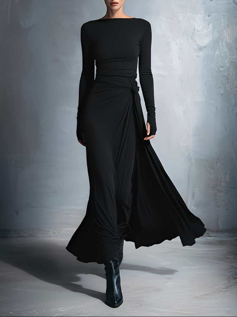 Vittoria • Vestido Maxi con Nudo Lateral