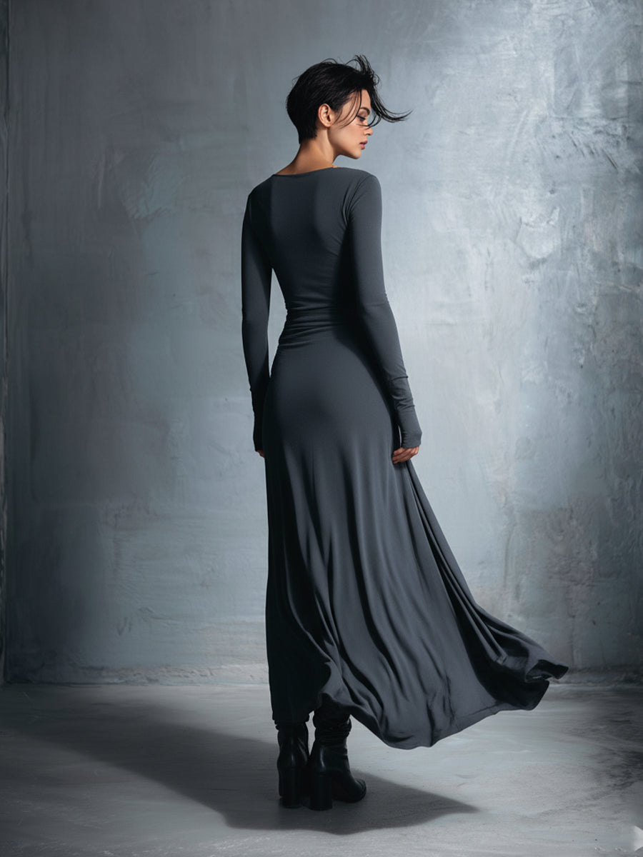 Naiara ❘ Vestido maxi con nudo lateral