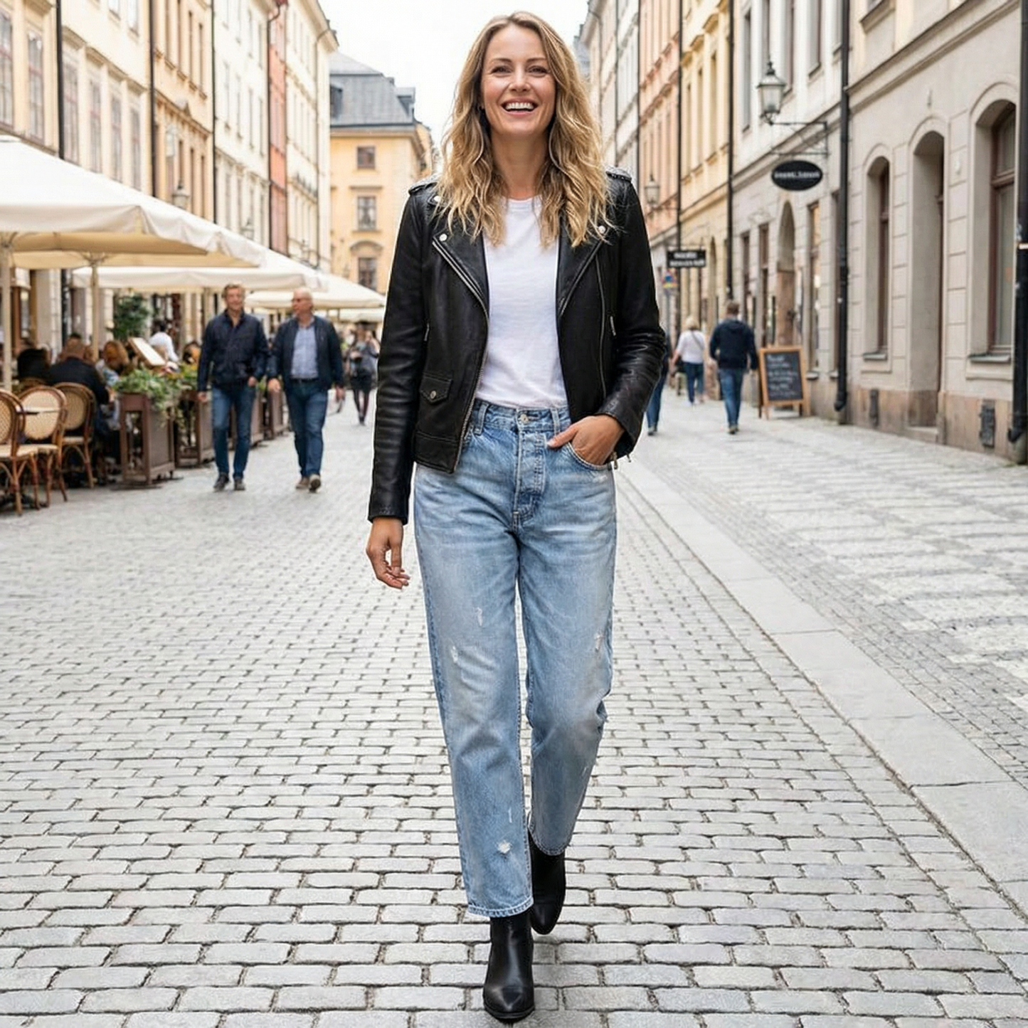Jeans Cropped Rectos Retro para Mujer – Estilo Vintage