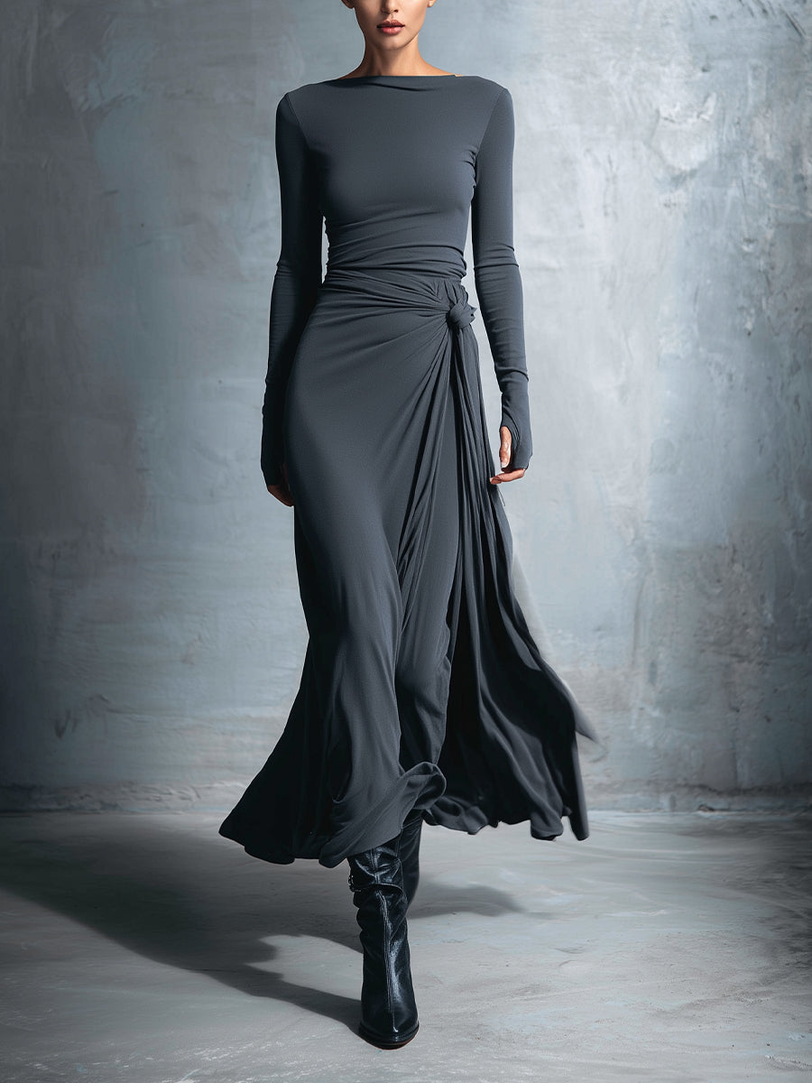 Vittoria • Vestido Maxi con Nudo Lateral
