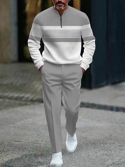 Conjunto para hombre: Jersey con estampado gráfico y pantalón
