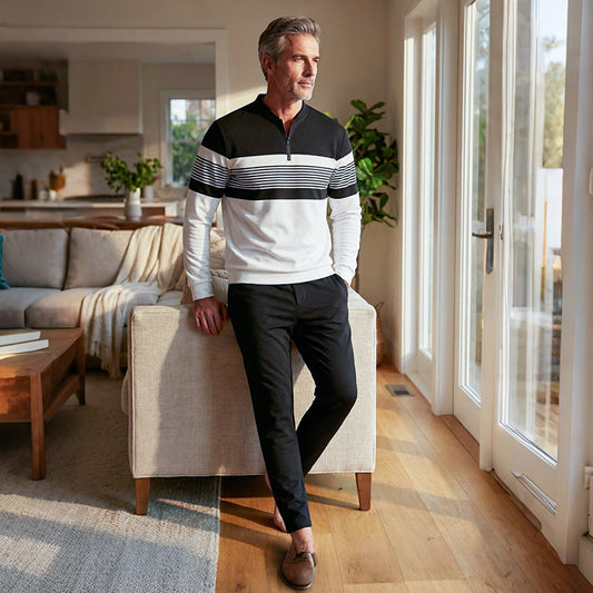Conjunto para hombre: Jersey con estampado gráfico y pantalón