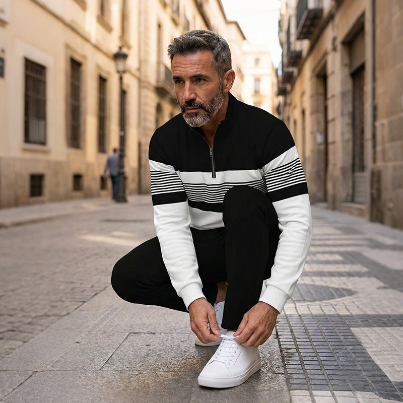 Conjunto para hombre: Jersey con estampado gráfico y pantalón