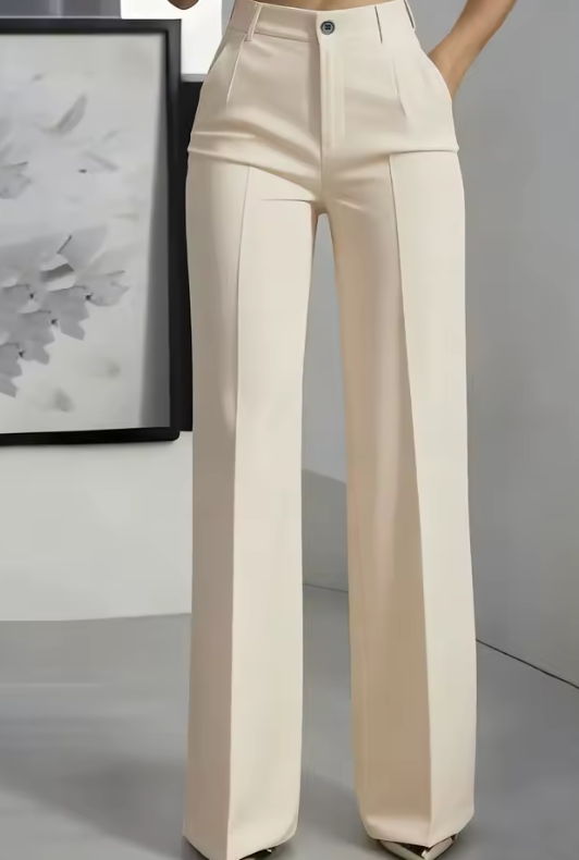 Pantalones de vestir de cintura alta - Corte elegante