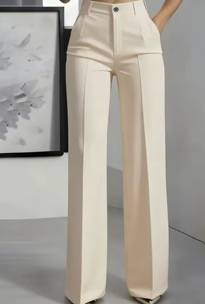Pantalones de vestir de cintura alta - Corte elegante