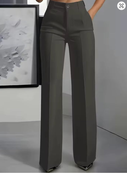 Pantalones de vestir de cintura alta - Corte elegante