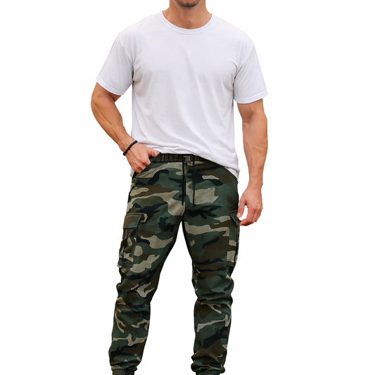 Pantalones Cargo Hombre Camuflaje - Múltiples Bolsillos y Tejido Duradero