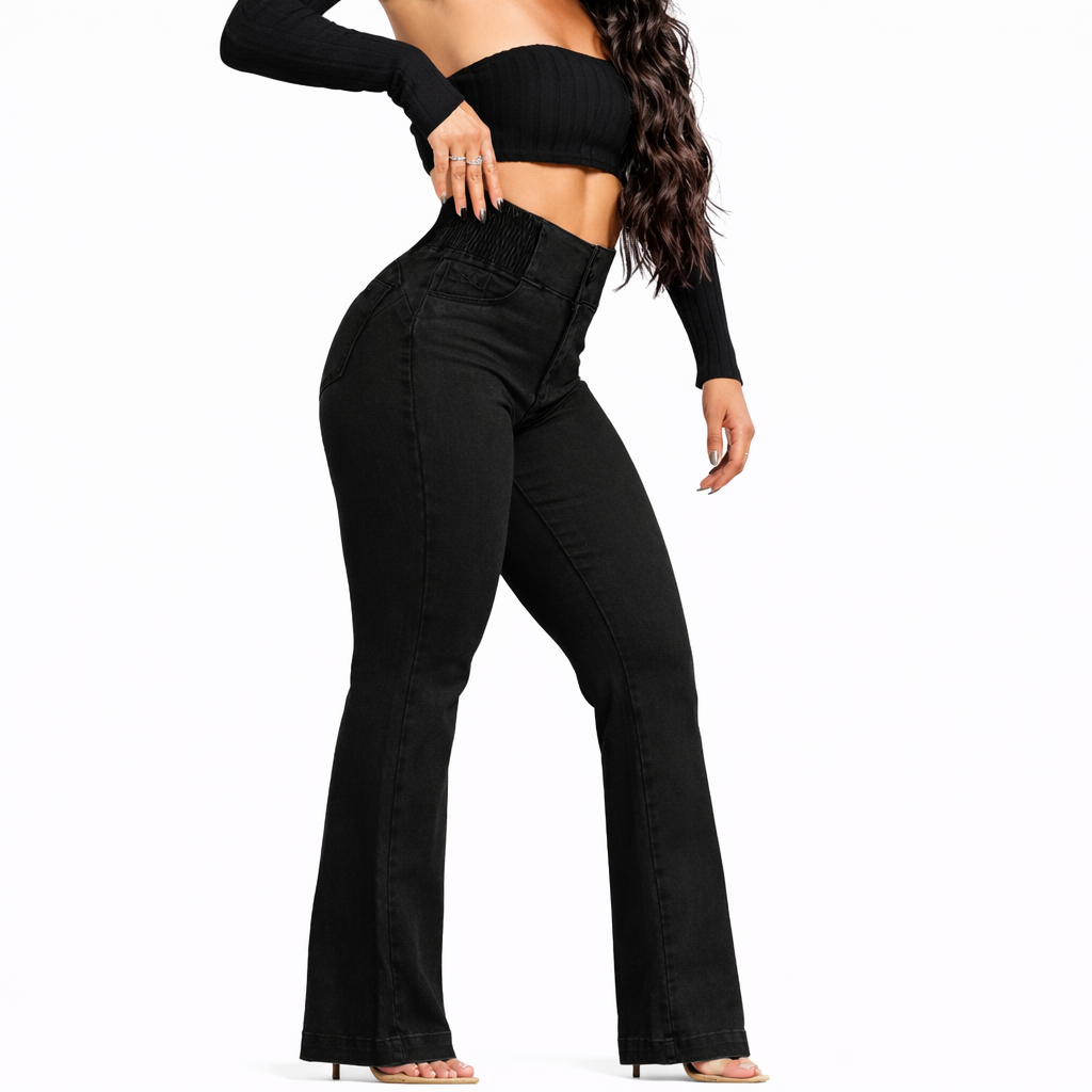Jeans Flare Cintura Alta - Elynka