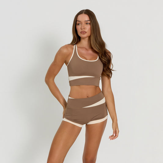 Conjunto Top Contour & Shorts | Mocha