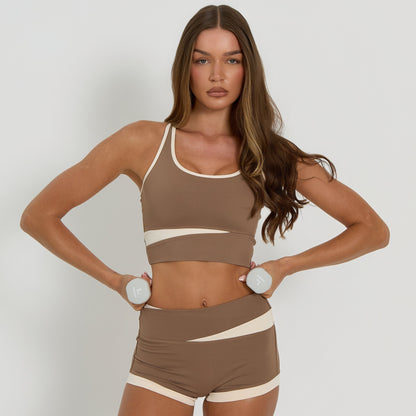 Conjunto Top Contour & Shorts | Mocha