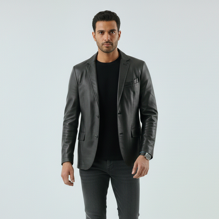 Chaqueta de cuero Premium