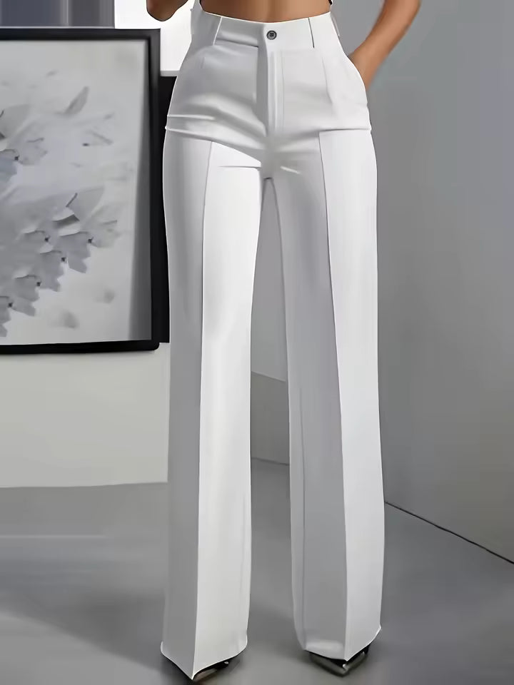 Pantalones de vestir de cintura alta - Corte elegante