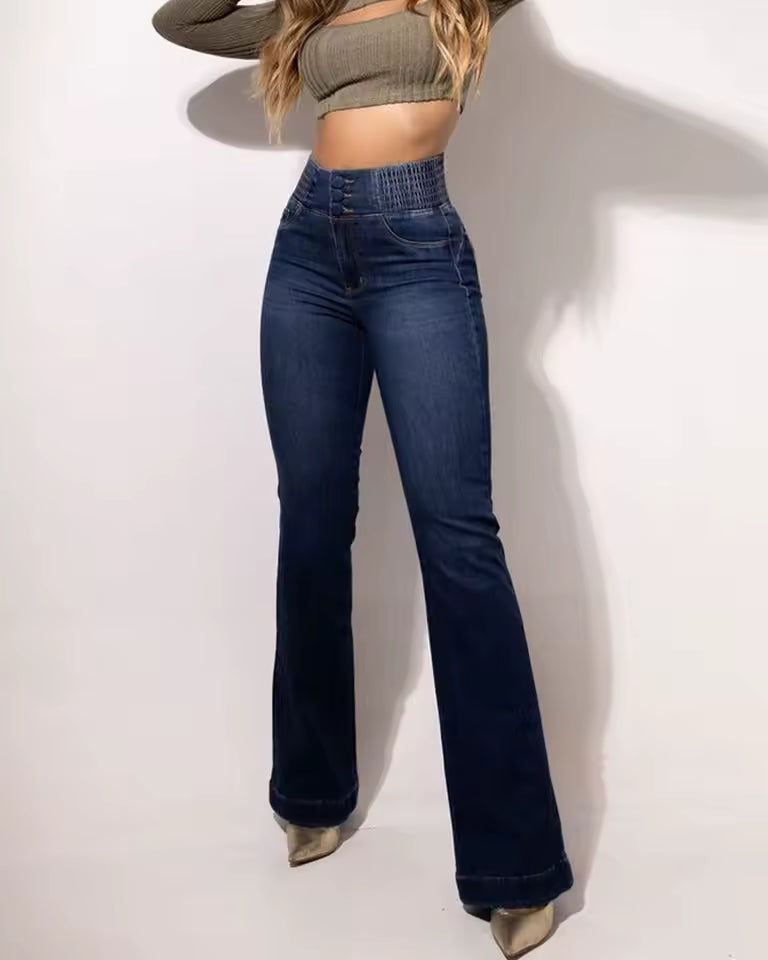 Jeans Flare Cintura Alta - Elynka