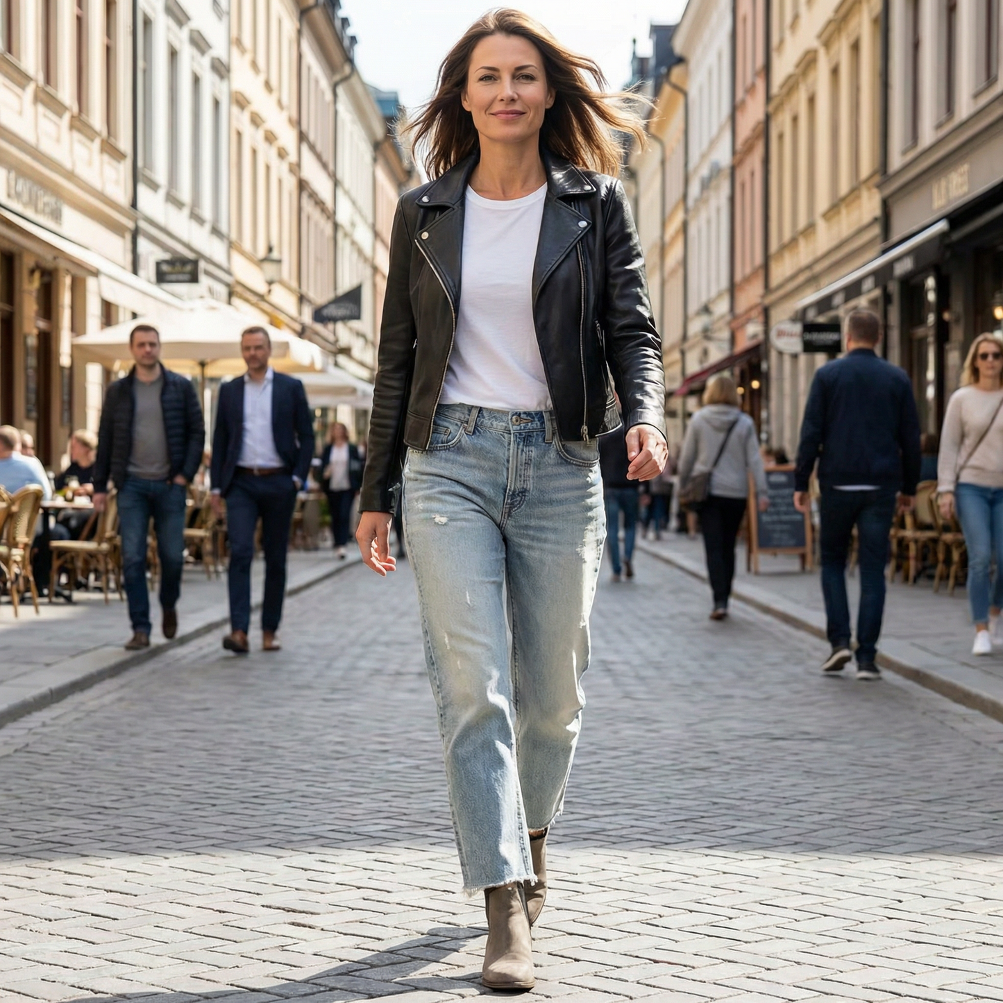 Jeans Cropped Rectos Retro para Mujer – Estilo Vintage