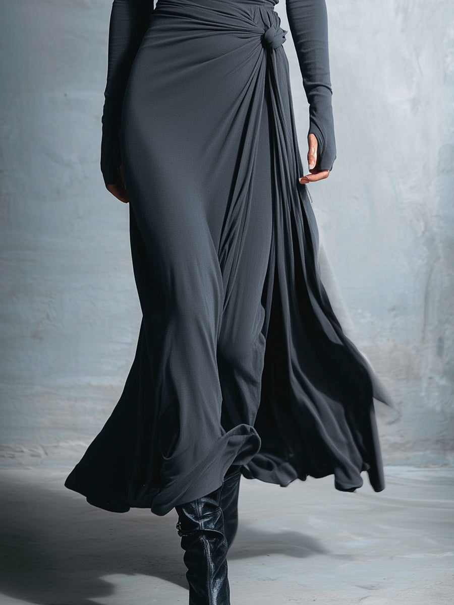 Vittoria • Vestido Maxi con Nudo Lateral