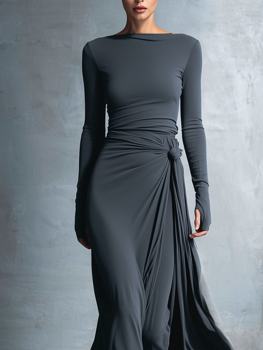 Vittoria • Vestido Maxi con Nudo Lateral