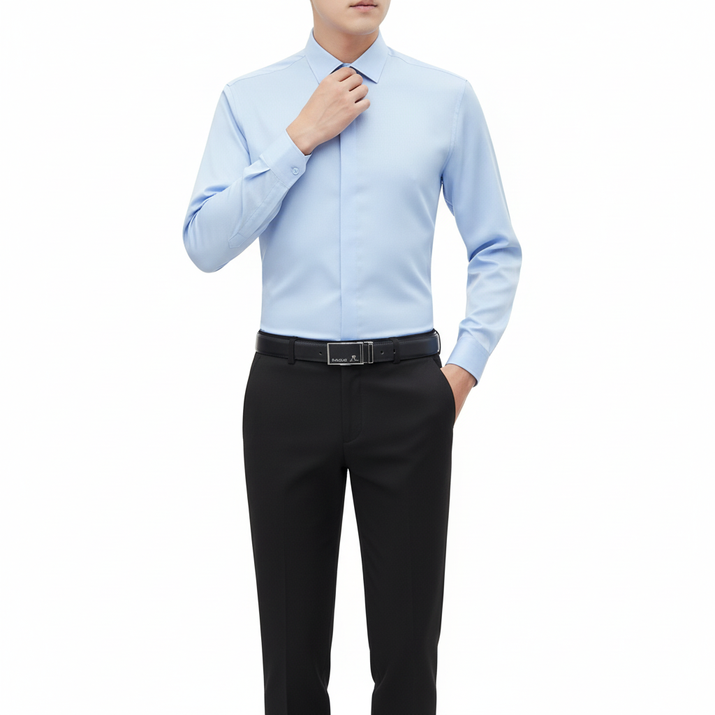 camisa ajustada básica clásica a la moda