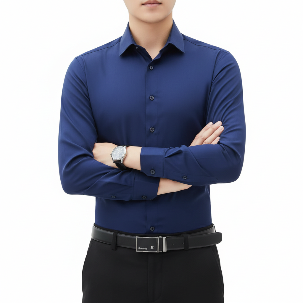 camisa ajustada básica clásica a la moda