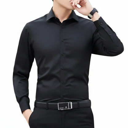 camisa ajustada básica clásica a la moda