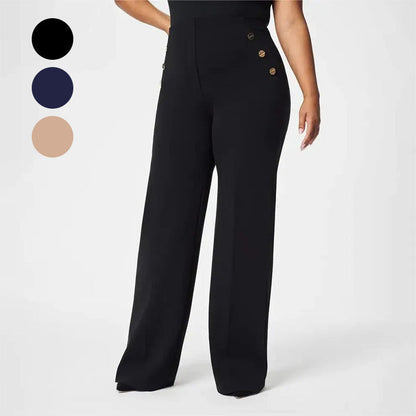 Pantalones de pata ancha con control de abdomen