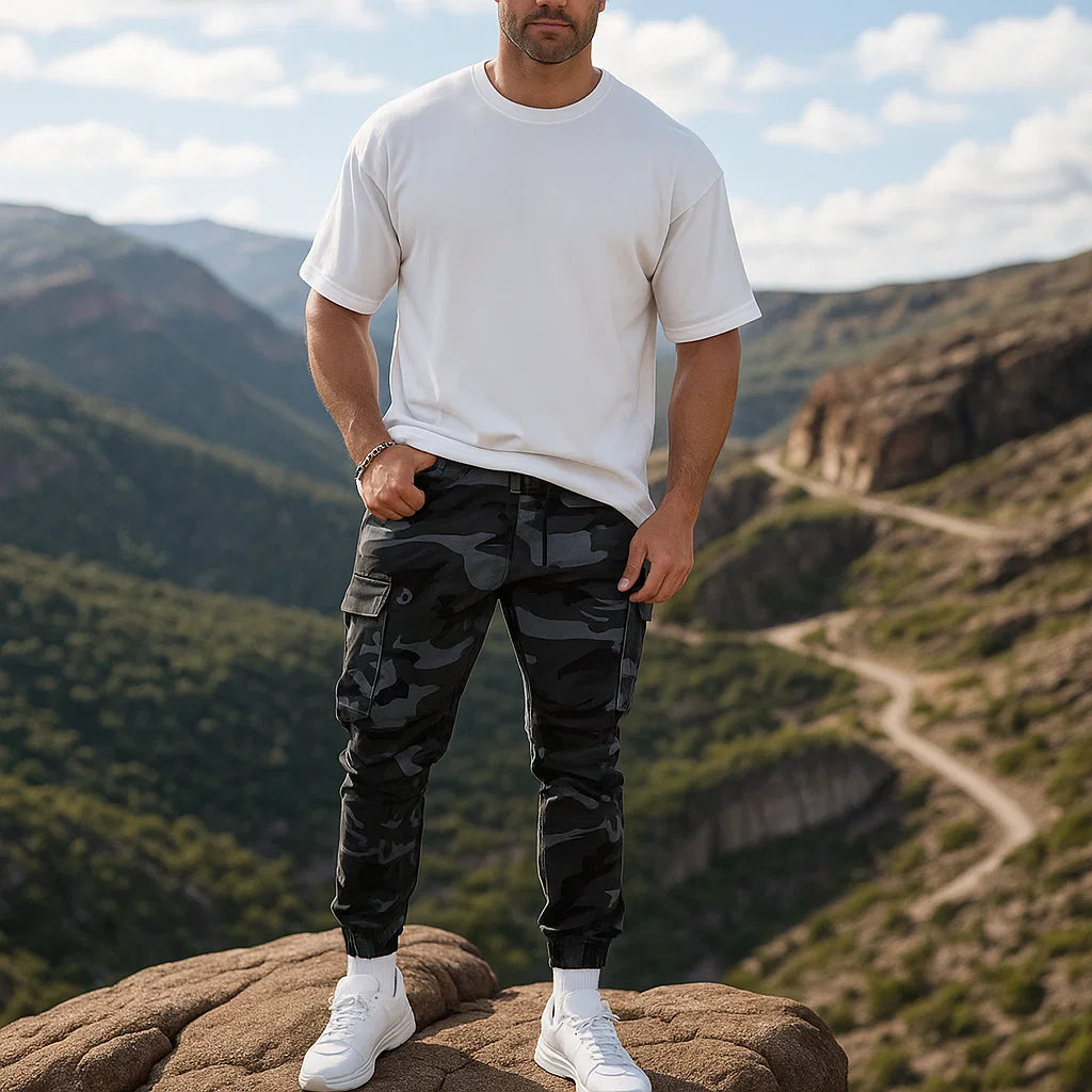 Pantalones Cargo Hombre Camuflaje - Múltiples Bolsillos y Tejido Duradero