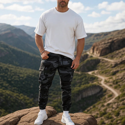 Pantalones Cargo Hombre Camuflaje - Múltiples Bolsillos y Tejido Duradero