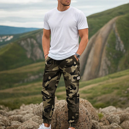 Pantalones Cargo Hombre Camuflaje - Múltiples Bolsillos y Tejido Duradero