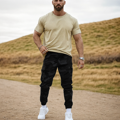Pantalones Cargo Hombre Camuflaje - Múltiples Bolsillos y Tejido Duradero