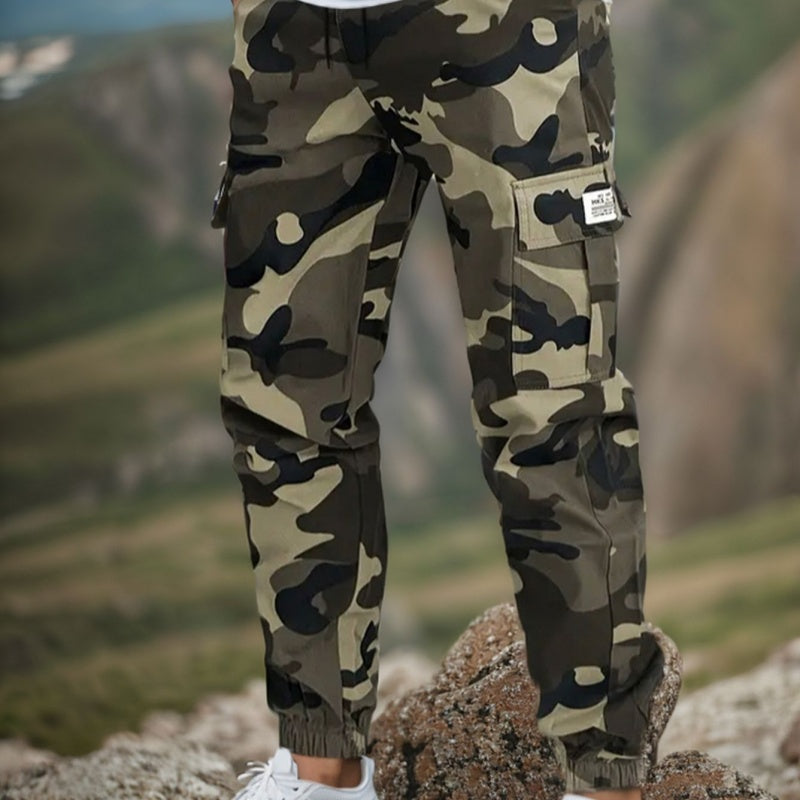 Pantalones Cargo Hombre Camuflaje - Múltiples Bolsillos y Tejido Duradero
