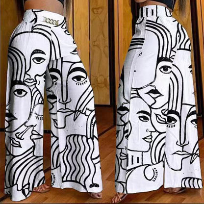 Pantalón Mujer – Talle Alto, Pierna Ancha y Cinturón Decorativo ✨