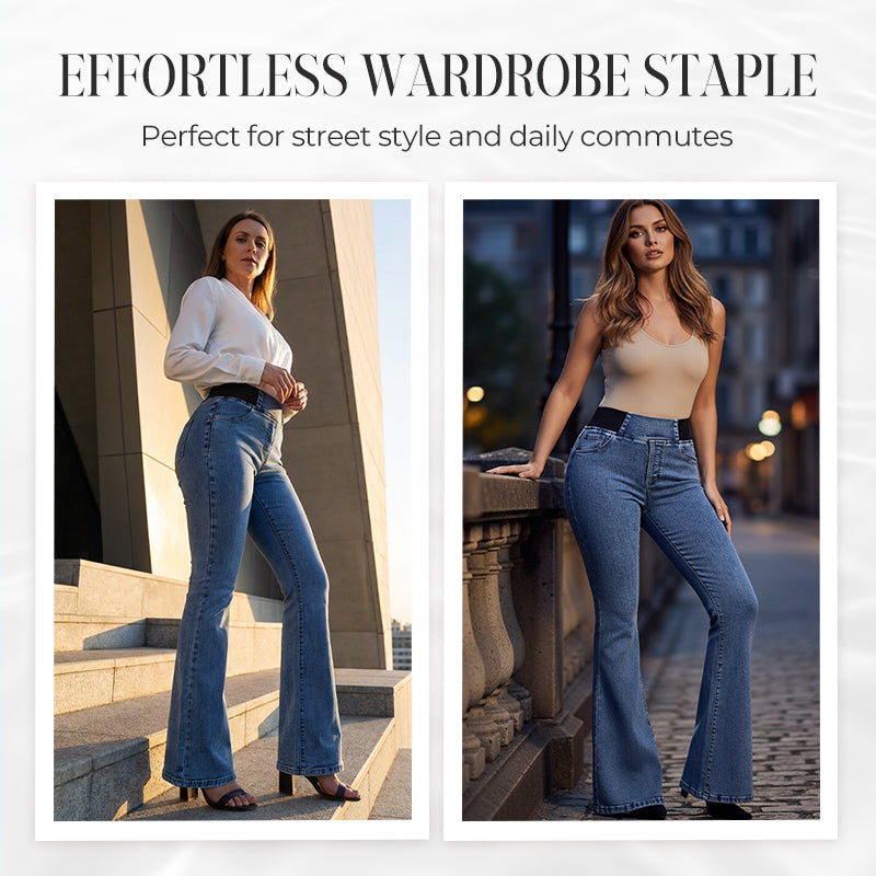 Jeans Mujer – Talle Alto, Acampanada y Stretch ✨