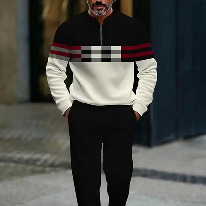 Conjunto para hombre: Jersey con estampado gráfico y pantalón