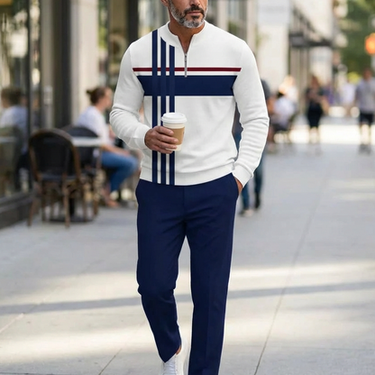 Conjunto para hombre: Jersey con estampado gráfico y pantalón