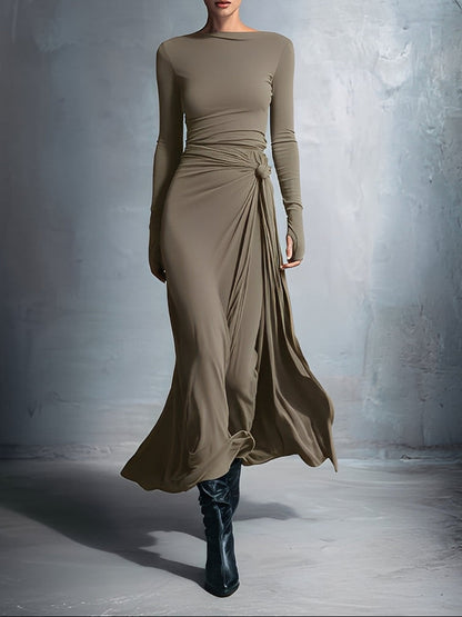 Vittoria • Vestido Maxi con Nudo Lateral